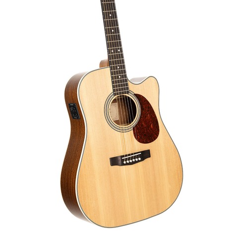 Guitarra Electroacústica Cort Con Cuerdas De Acero Mr600f Natural Lacada