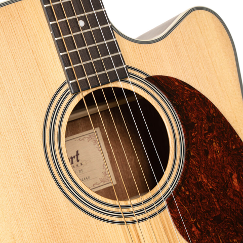 Guitarra Electroacústica Cort Con Cuerdas De Acero Mr600f Natural Lacada
