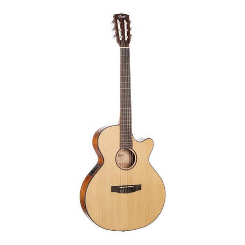 CORT ELECTROACOUSTIC GUITAR WITH CEC3 NATURAL MATTE NYLON STRINGS