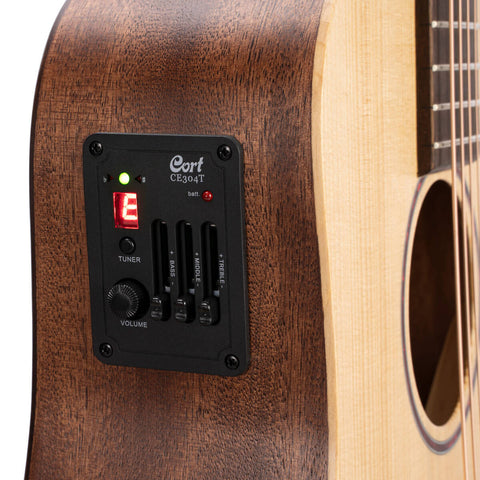 Guitarra Electroacustica Cort / Earth Mini E Adirondack/ Con Estuche