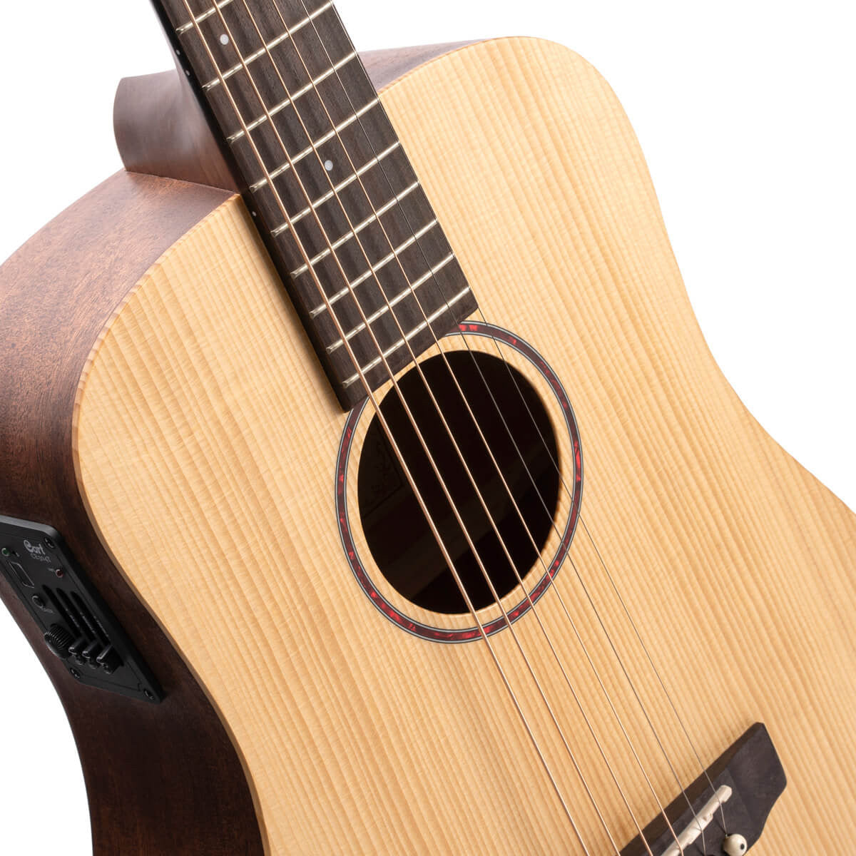 Guitarra Electroacustica Cort Earth Mini E Adirondack Con Estuche