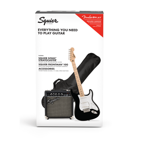 Guitarra Eléctrica En Combo Stratocarter Sonic Negra