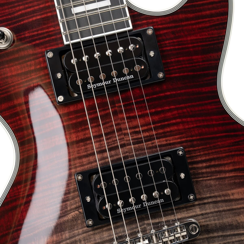 Guitarra Eléctrica Cr300 Deluxe Lvb Cort Rojo Flameado