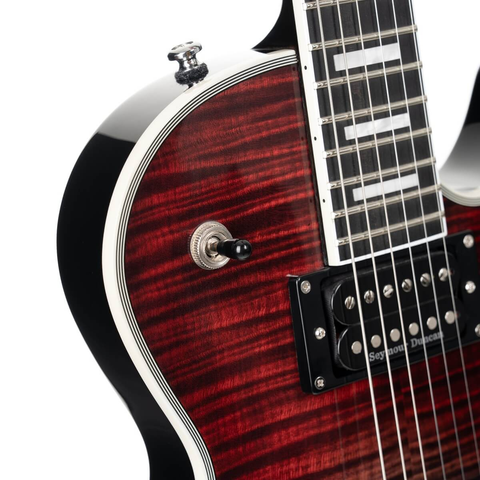 Guitarra Eléctrica Cr300 Deluxe Lvb Cort Rojo Flameado