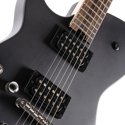 Guitarra Eléctrica Cort Zurda Mbm-2 Lh Negro Satin