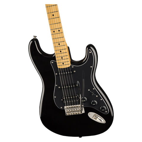 STRATOCASTER CLASSIC SQUIER VIBE BLACK ELECTRIC GUITAR.