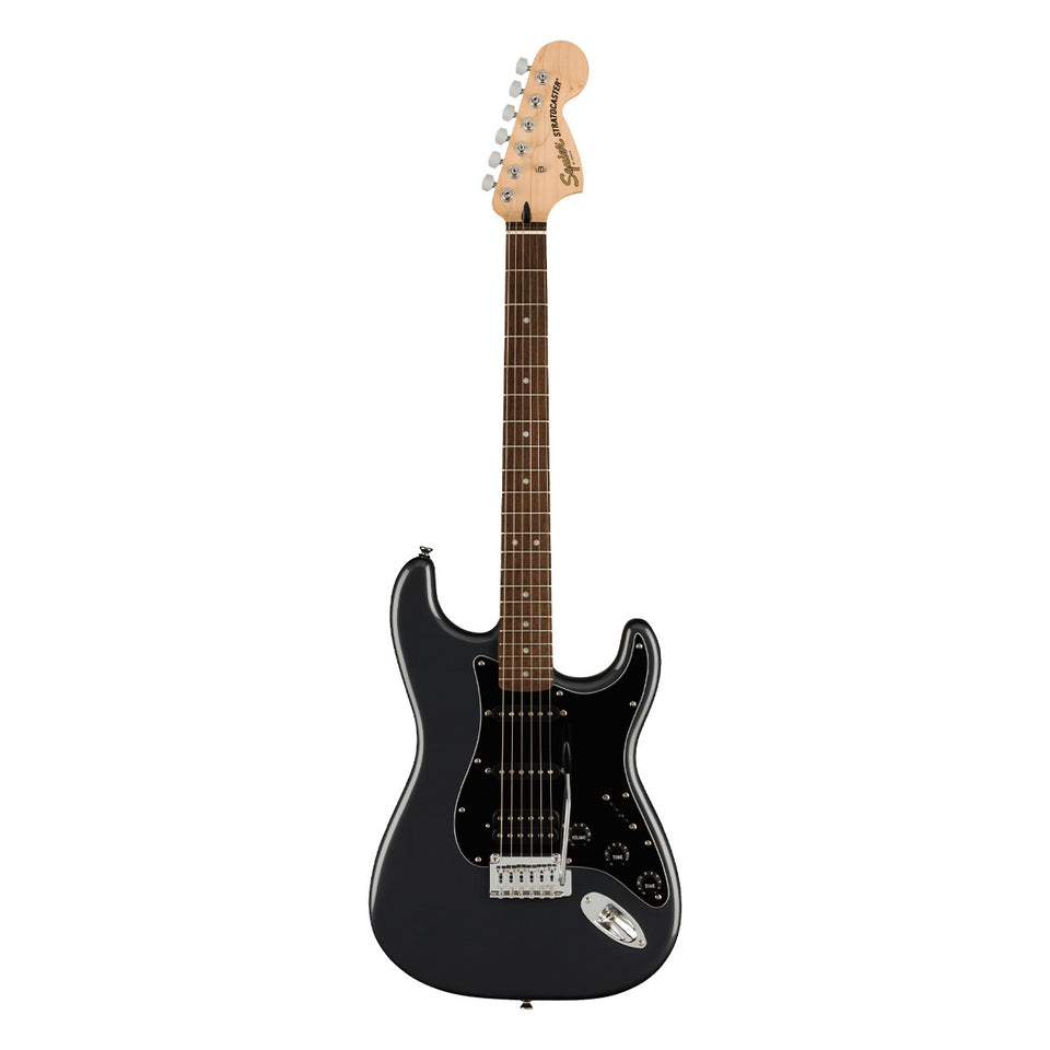 STRATOCASTER ELECTRIC GUITAR IN COMBO AFFINITY HSS CHARCOAL FROST METALLIC