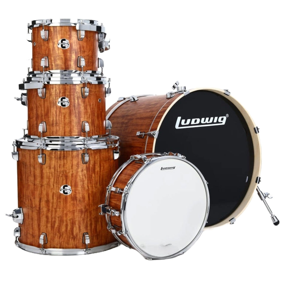 BATERIA LUDWIG EVOLUTION 5PC 22" CON HARD & ZBT PACK CHERRY LE522010