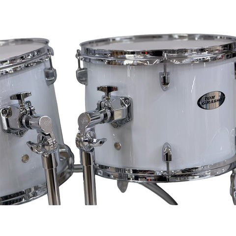 Batería Acústica Completa Blanca JBP0765B 5 Piezas Con Platillos Y Silla