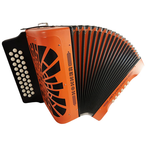 Acordeon Hohner Rey Vallenato Adg Naranja