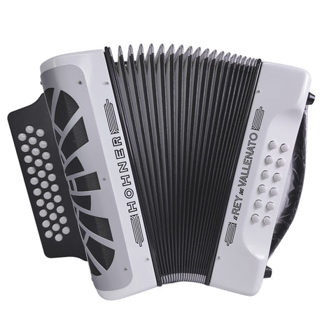 Acordeón Hohner Rey Vallenato Besas Blanco