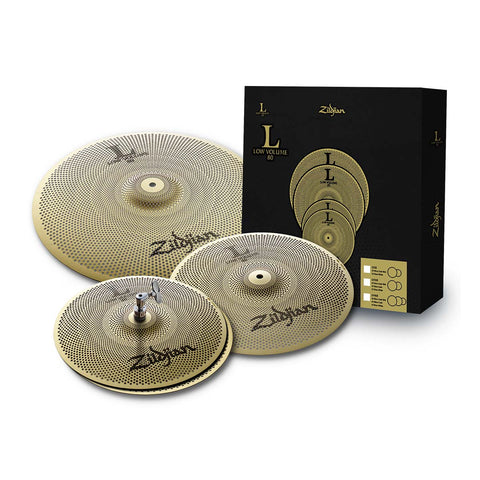 SET DE PLATILLOS ZILDJIAN BAJO VOLUMEN L80 (14"-16"-18")