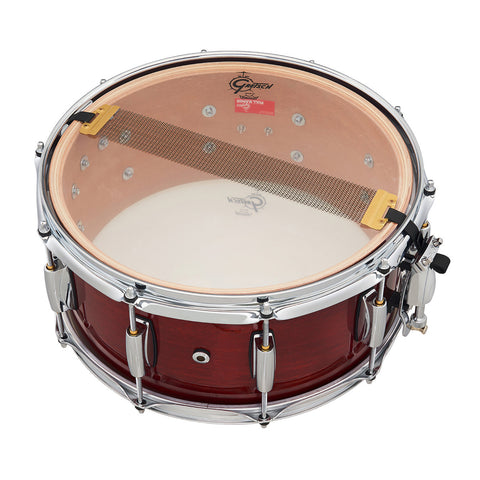 Redoblante Full Range Gretsch 14x6.5 Mahogany/Maple Gloss