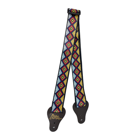 Correa Para Guitarra Multicolor Rombo Tricolor