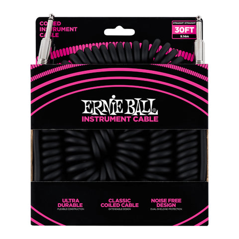 ERNIE BALL WRAPPED CABLE OF 9 METERS BLACK. 