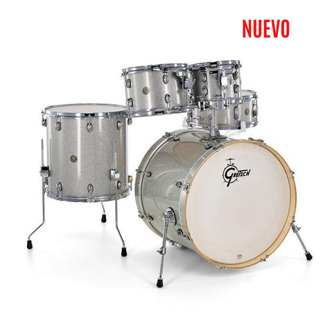 Bateria Acustica Gretsch Catalina Maple Shell Pack Standard 5pc Silver Sparkle