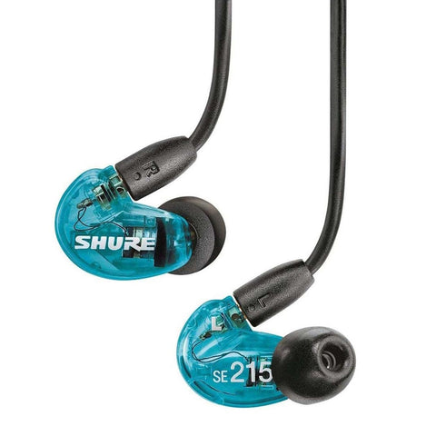 SOUND ISOLATING HEADPHONES FOR SHURE DYNAMIC MICRO SPEAKERS BLUE COLOR SE215-SPE 
