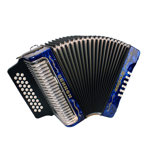Acordeon Hohner Corona Iii Adg Azul Oc