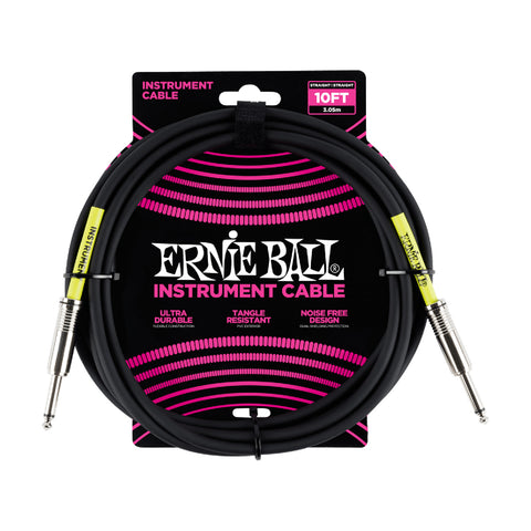 Cable Ernie Ball De 3 Metros Negro.
