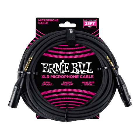 Cable Para Micrófono Ernie Ball Xlr Macho/Hembra 7,62mts