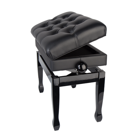 Silla Para Piano Graduable Con Cajón Deluxe Tom Grasso Sb020