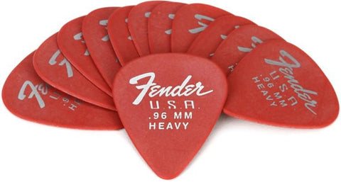 FENDER DURA-TONE PICKS CALIBER .96 - 12 UND RED