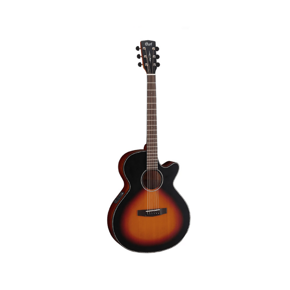 CORT ELECTROACOUSTIC GUITAR WITH SFX-E SUNBURST STEEL STRINGS 