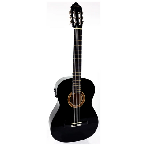 VALENCIA 4/4 ELECTROACOUSTIC GUITAR - VC104E / BLACK