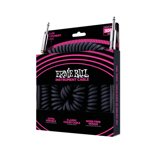 ERNIE BALL WRAPPED CABLE OF 9 METERS BLACK. 