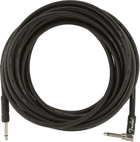 CABLE PROFESIONAL EN ANGULO FENDER DE 7,5 METROS NEGRO.