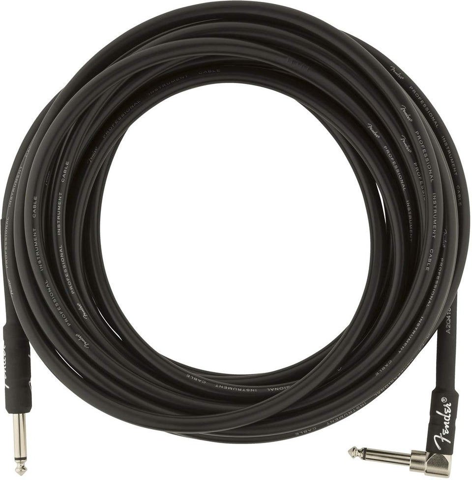 FENDER ANGLED PROFESSIONAL CABLE OF 7.5 METERS BLACK.