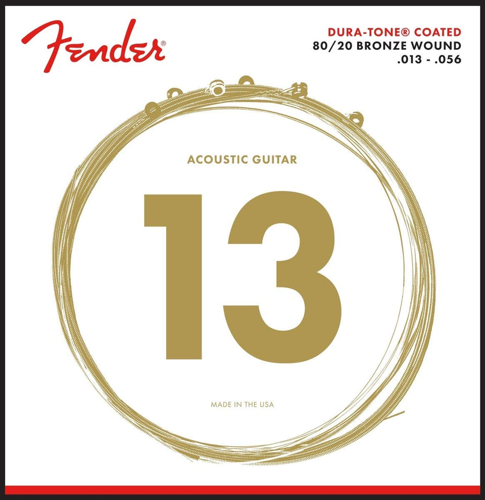 FENDER DURA-TONE ACOUSTIC GUITAR STRING SET GAUGE 13-56