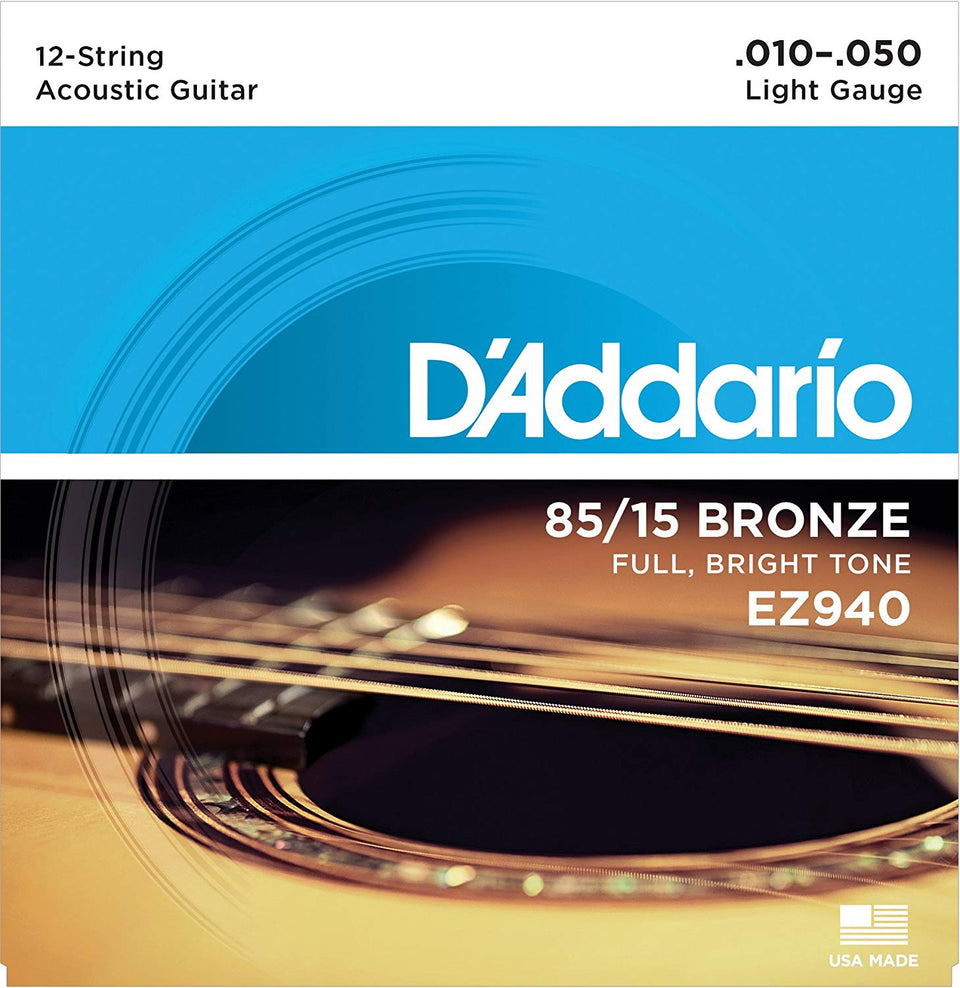 D'ADDARIO ACOUSTIC GUITAR STRING SET CALIBER 10/50 EZ940.