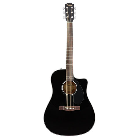 FENDER DREADNOUGHT CD-60SCE/ BLACK ELECTROACOUSTIC GUITAR