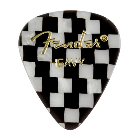 PICKS FENDER EN CELULOIDE DUROS 12 UND AJEDREZ