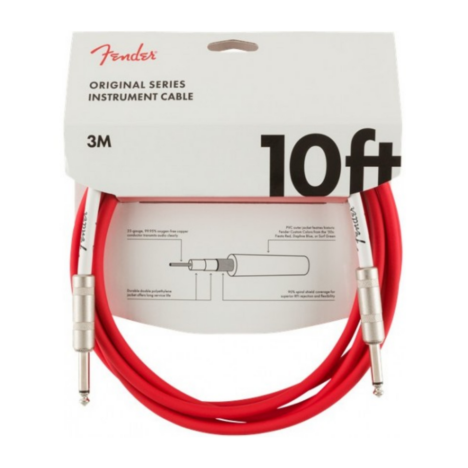 FENDER CALIFORNIA SERIES CABLE OF 3 METERS RED. 