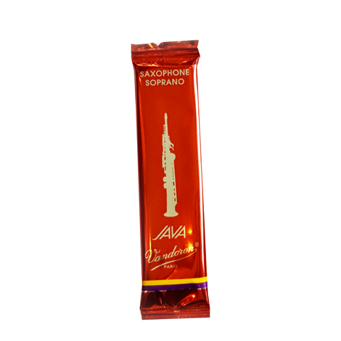 REED FOR SOPRANO SAX JAVA FILED RED CUT VANDOREN #2.5 UND 