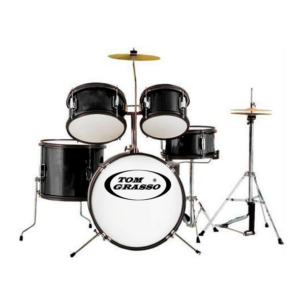 BATERIA PARA NINO NEGRA TOM GRASSO JBJ1046BK Ortizo Instrumentos Musicales