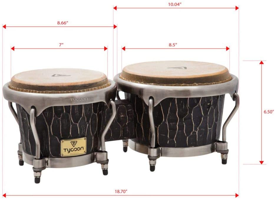 TYCOON BONGOS 7" &amp; 8½" MASTER HAND-CRAFTED SERIES MTBHC-BC