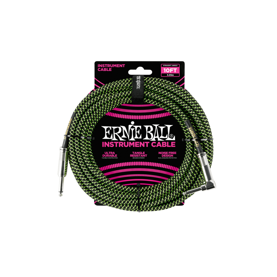 ERNIEBALL INSTRUMENT CABLE IN L BRAIDED 3 METERS