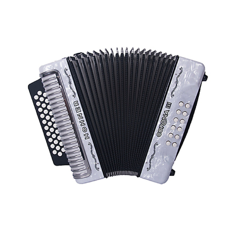 HOHNER CROWN III ADG WHITE ACCORDION