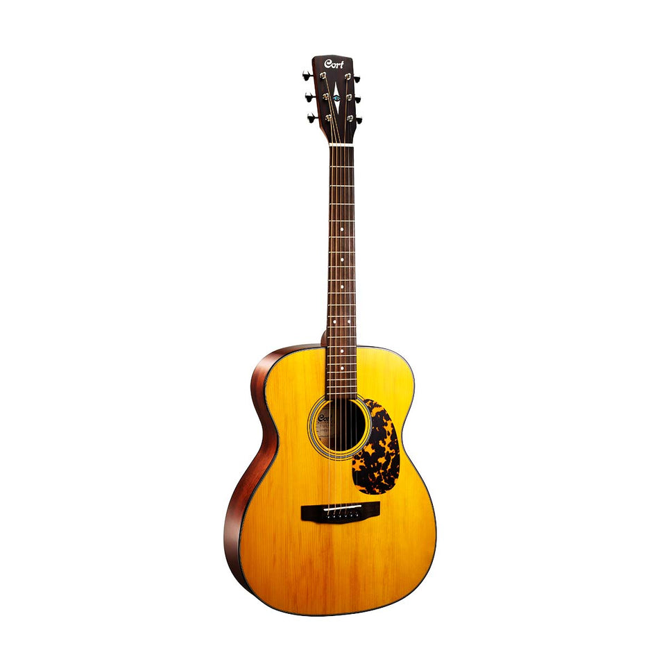 CORT ELECTROACOUSTIC GUITAR WITH LACQUERED NATURAL STEEL STRINGS