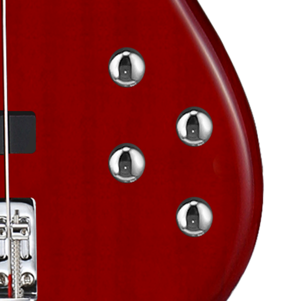 CORT ACTION-V PLUS TRANSLUCENT RED ELECTRIC BASS. 