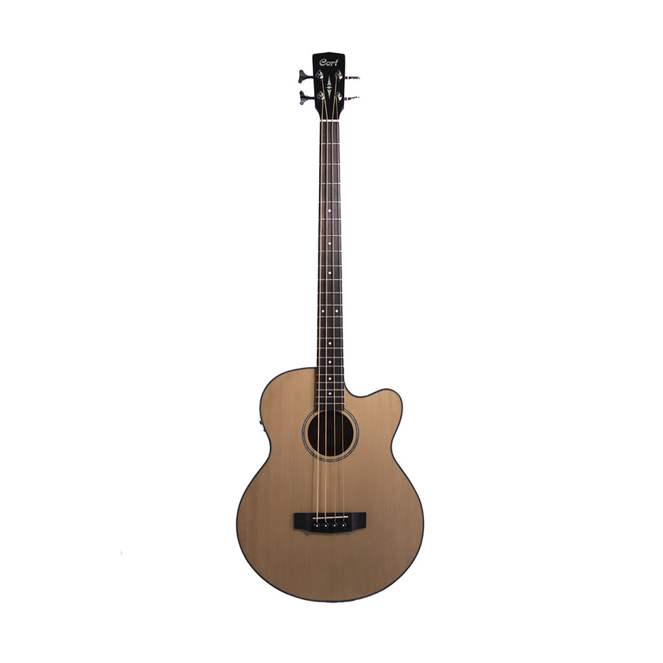 CORT AB850F NATURAL ELECTROACOUSTIC BASS WITH CASE