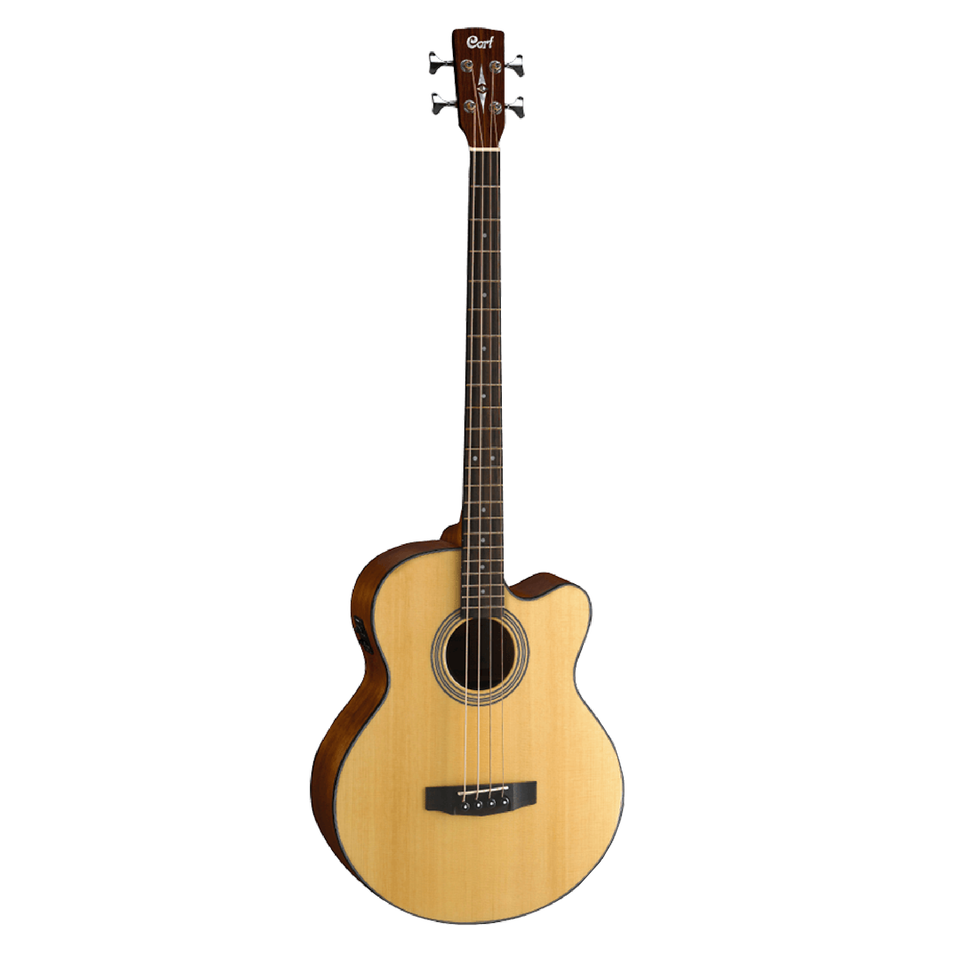CORT SJB5F NATURAL MATTE ELECTROACOUSTIC BASS WITH CASE 