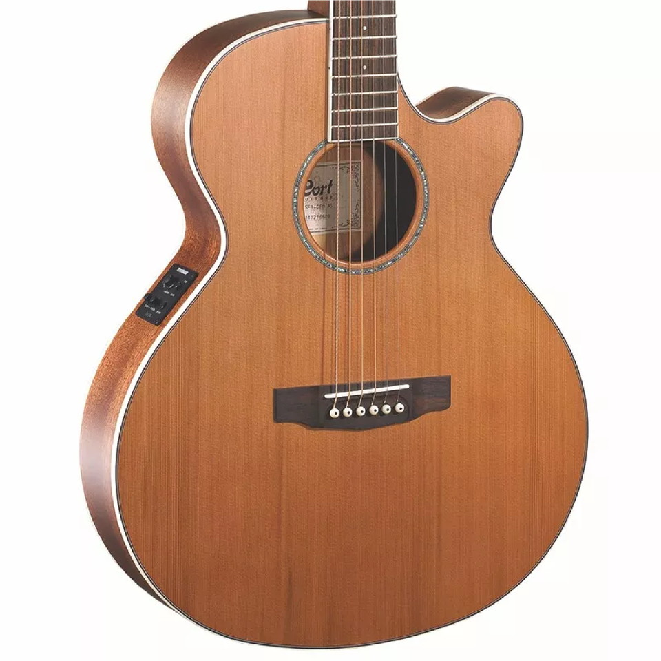 CORT ELECTROACOUSTIC GUITAR WITH NATURAL LACQUERED SFX-CED STEEL STRINGS 