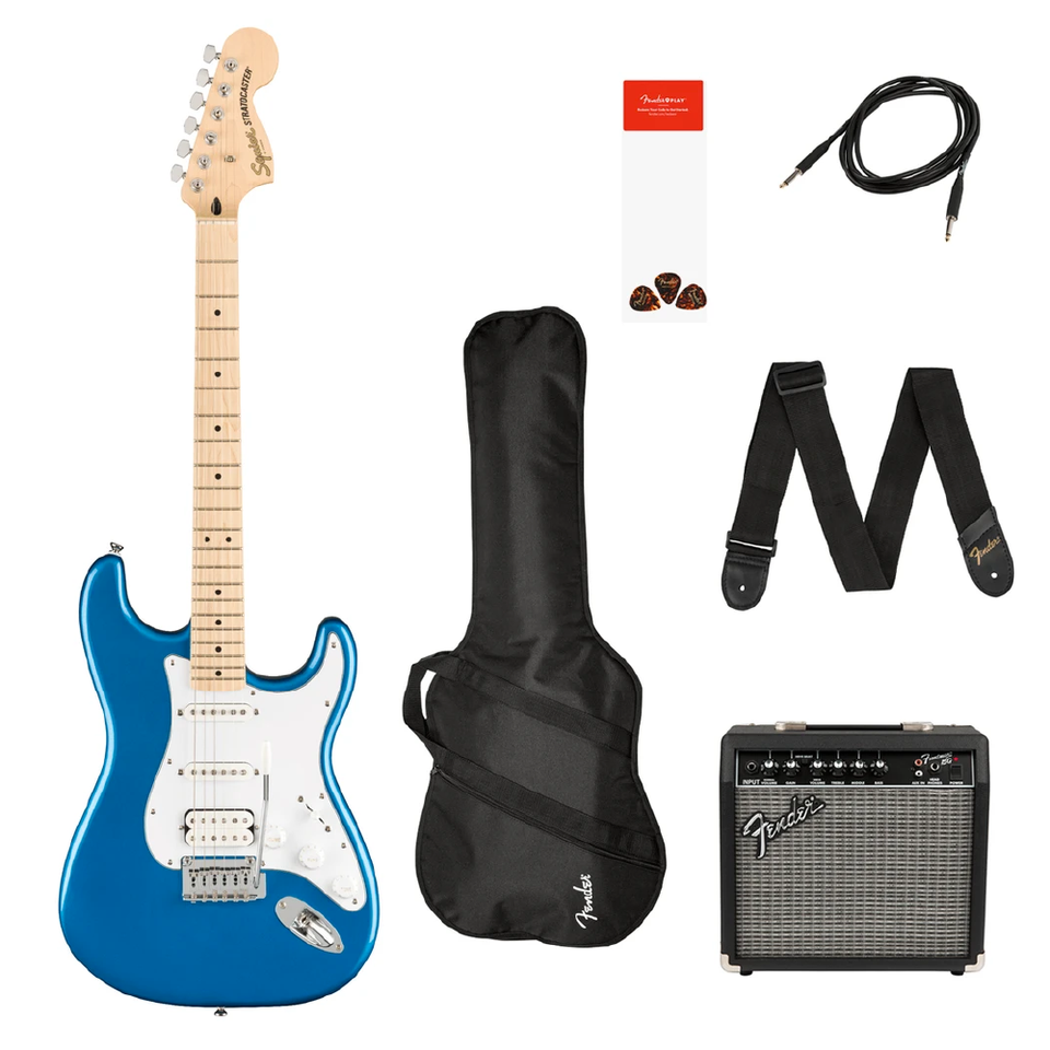 GUITARRA ELECTRICA FENDER -SQUIER EN COMBO/ STRATOCASTER  AFFINITY Series HSS / CHARCOAL FROST