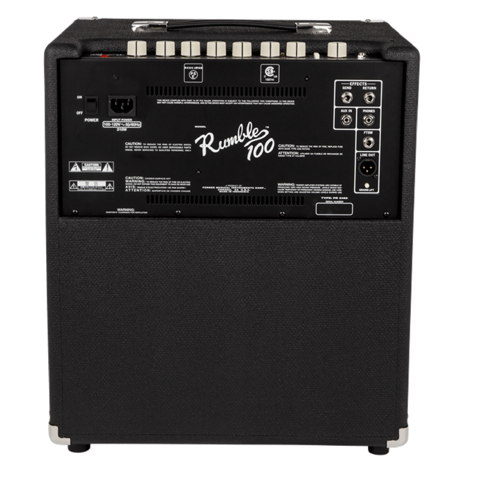 Fender Rumble 100 electric bass amplifier. 