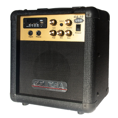 AMPLIFICADOR PARA GUITARRA ELECTRICA GOLDEA GA10+USB