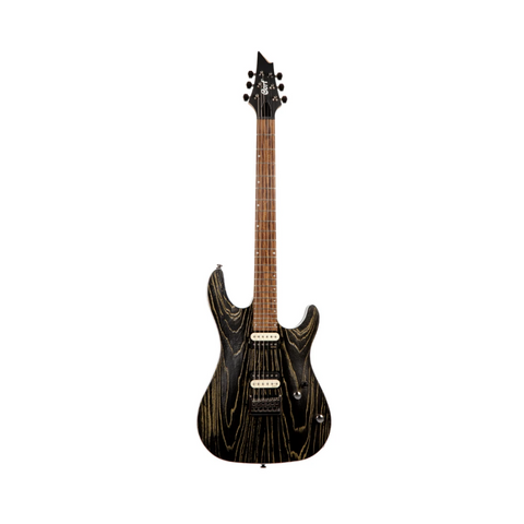 GUITARRA ELECTRICA CORT  KX300 ETCHED -EBG / Negra con lineas Doradas